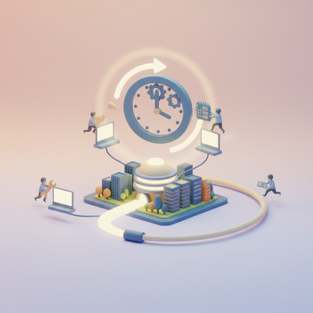 IT-Notdienst 24/7 für KMU: Warum Monitoring und geprüfte Backups entscheidend sind – KI-generiertes Symbolbild